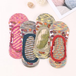 Sommer hot salg usynlig farverig mode krystal silke lavskårne kvinder gennemsigtige sokker