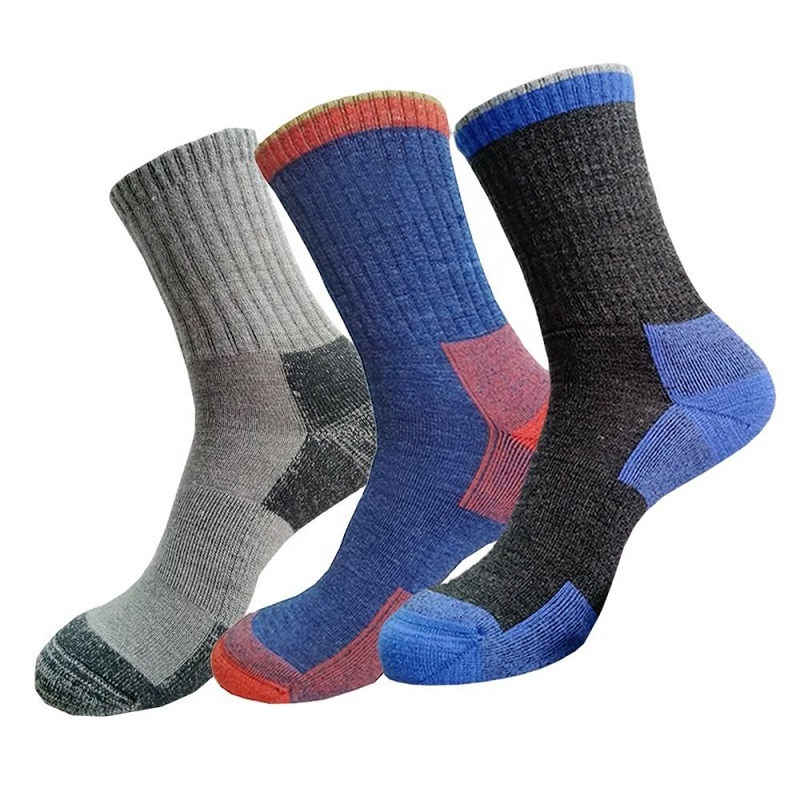 Winter Premium Marino Wool Micro Crew Socks Thermal Walking Merino Wool Running Socks
